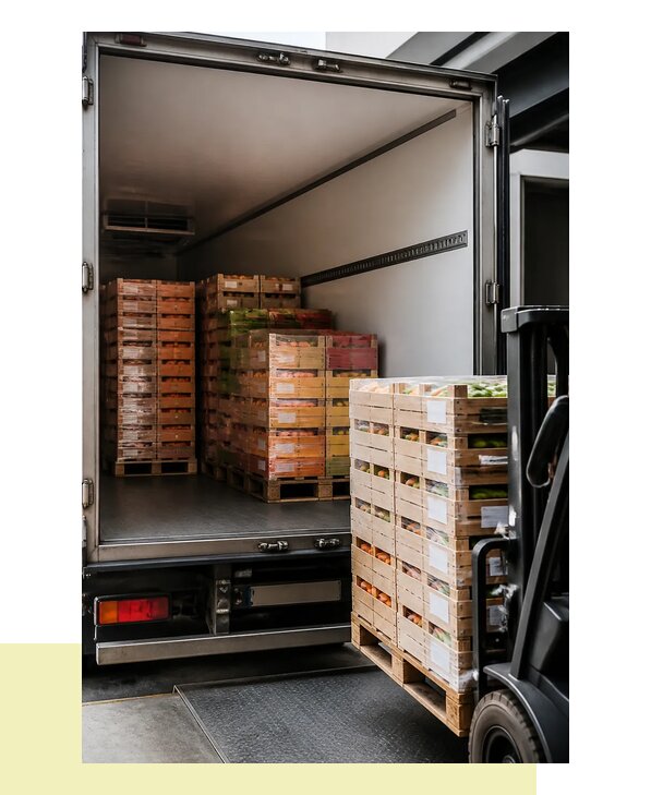 Перевозка сельхозпродукции на паллетах с доставкой в Гатчину